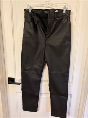 Banana Republic Factory High-Rise Coated Black Women's Jeans